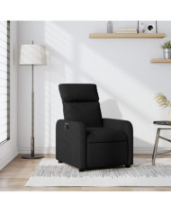 Fauteuil inclinable Noir Tissu | Mobilier & Déco
