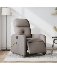 Fauteuil de massage inclinable électrique Taupe Tissu | Mobilier & Déco