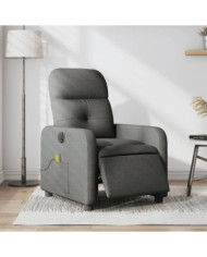 Fauteuil inclinable de massage électrique gris foncé tissu | Mobilier & Déco