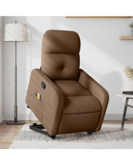 Fauteuil de massage inclinable Marron Tissu | Mobilier & Déco