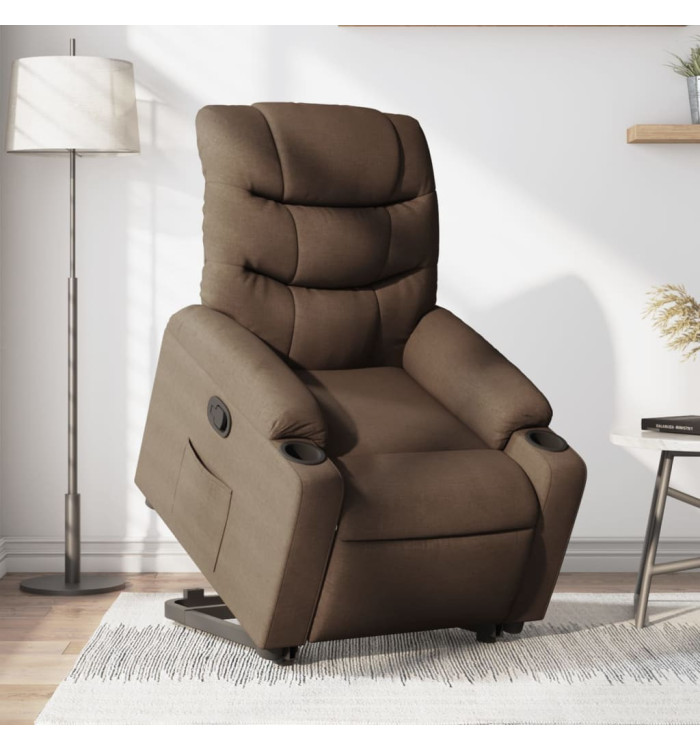 Fauteuil inclinable Marron Tissu | Mobilier & Déco