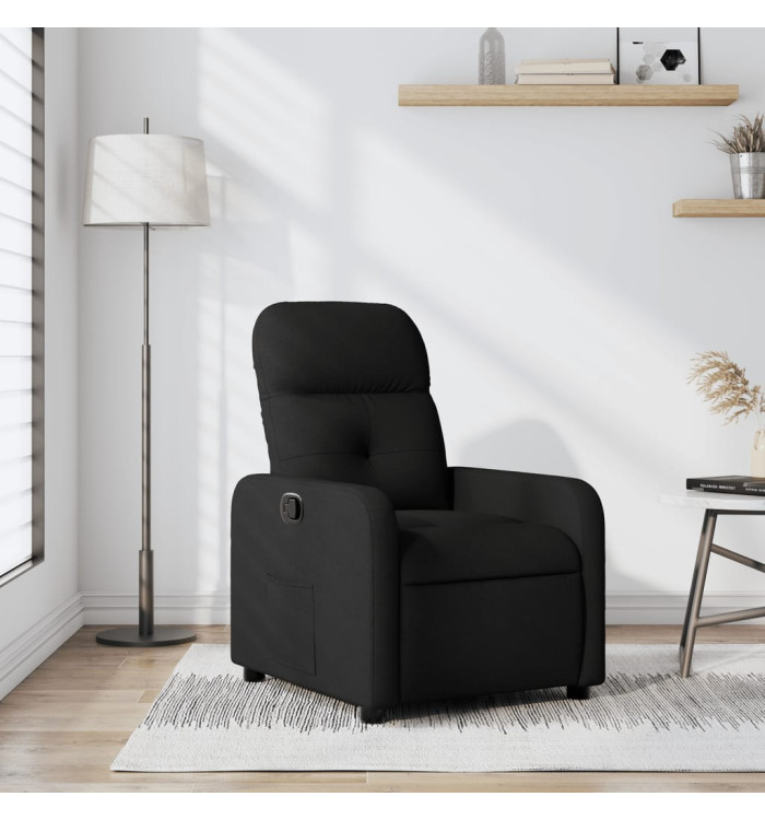 Fauteuil inclinable Noir Tissu | Mobilier & Déco