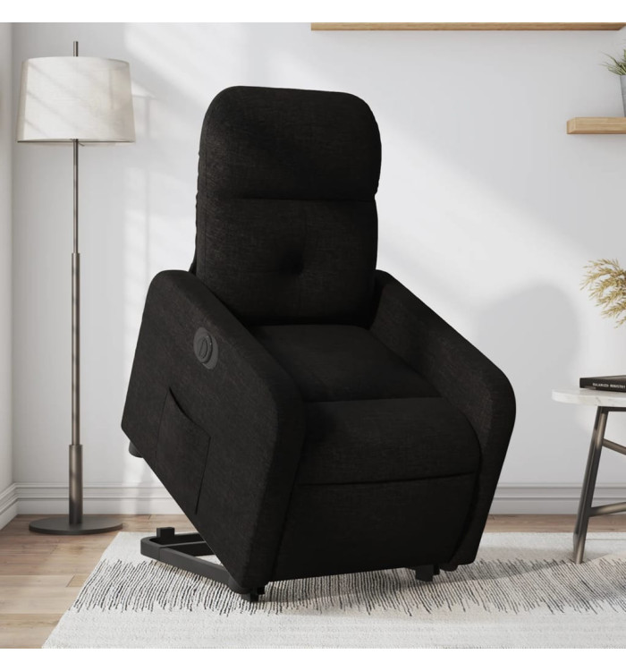 Fauteuil inclinable électrique noir tissu | Mobilier & Déco