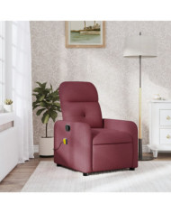 Fauteuil de massage inclinable Rouge bordeaux Tissu | Mobilier & Déco
