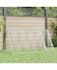 Cage pour poules argenté 200x105x91 cm acier galvanisé | Mobilier & Déco