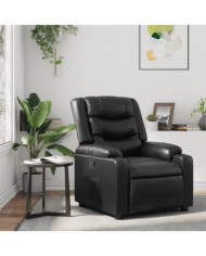 Fauteuil inclinable Noir Similicuir | Mobilier & Déco