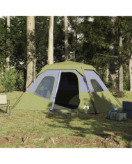 Tente familiale 6 personnes vert libération rapide imperméable | Mobilier & Déco