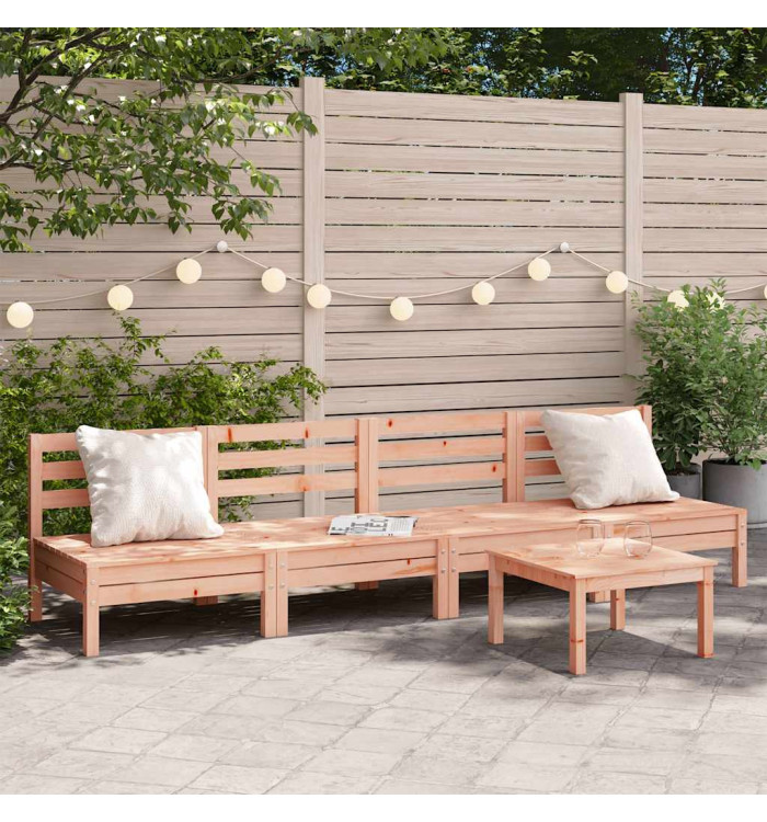 Canapés de jardin sans accoudoirs 4 pcs bois massif douglas | Mobilier & Déco