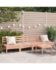 Canapés de jardin sans accoudoirs 4 pcs bois massif douglas | Mobilier & Déco
