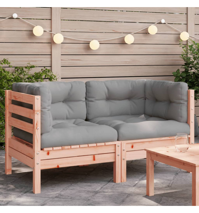 Canapé d'angle de jardin avec coussins 2pcs bois massif douglas | Mobilier & Déco