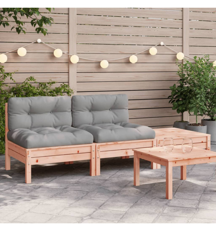 Canapé de jardin avec coussins et repose-pied 2 places | Mobilier & Déco