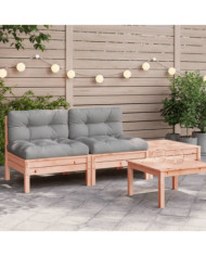 Canapé de jardin avec coussins et repose-pied 2 places | Mobilier & Déco