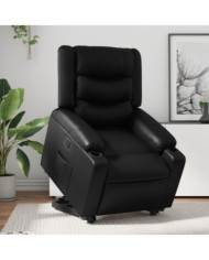 Fauteuil inclinable électrique noir similicuir | Mobilier & Déco
