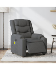 Fauteuil inclinable de massage électrique gris foncé tissu | Mobilier & Déco