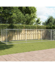 Cage pour chien avec porte gris 6x2x1,5 m acier galvanisé | Mobilier & Déco