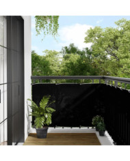 Écran de balcon noir 90x800 cm 100% polyester oxford | Mobilier & Déco