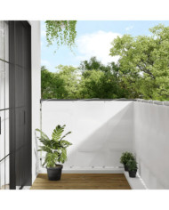 Écran de balcon blanc 120x700 cm 100% polyester oxford | Mobilier & Déco