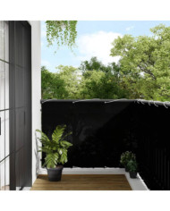 Écran de balcon noir 120x800 cm 100% polyester oxford | Mobilier & Déco