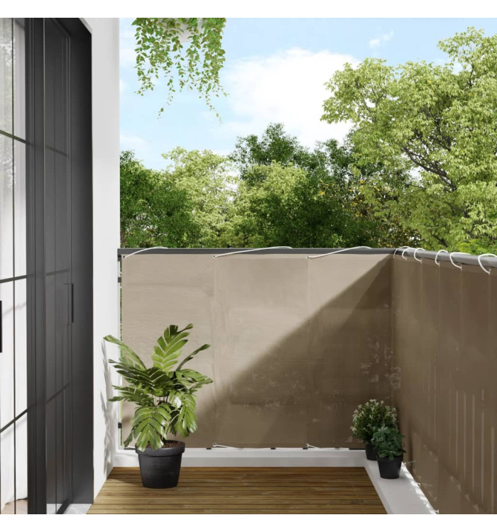 Écran de balcon taupe 120x800 cm 100% polyester oxford | Mobilier & Déco