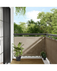 Écran de balcon taupe 90x1000 cm 100% polyester oxford | Mobilier & Déco