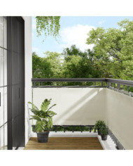 Écran de balcon crème 75x800 cm 100% polyester oxford | Mobilier & Déco