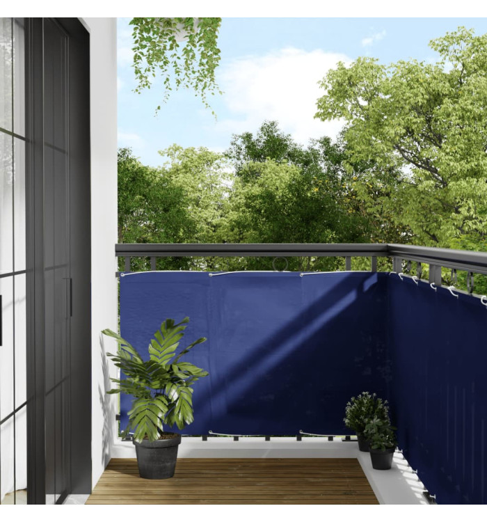 Écran de balcon bleu 90x700 cm 100% polyester oxford | Mobilier & Déco
