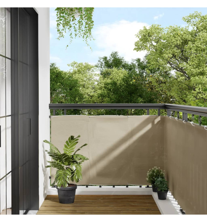 Écran de balcon beige 90x800 cm 100% polyester oxford | Mobilier & Déco