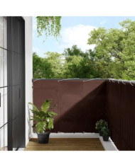 Écran de balcon marron 120x800 cm 100% polyester oxford | Mobilier & Déco
