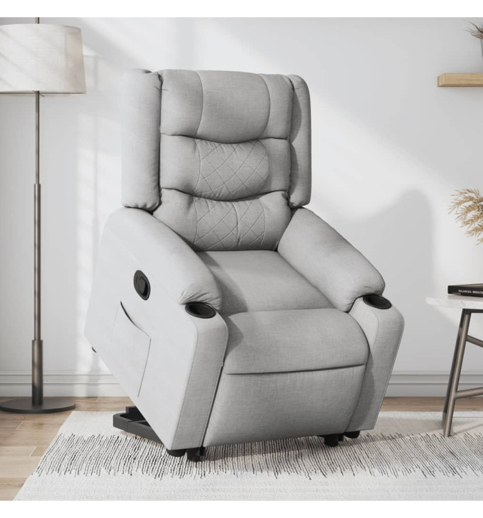 Fauteuil inclinable Gris clair Tissu | Mobilier & Déco