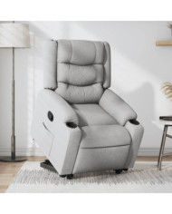 Fauteuil inclinable Gris clair Tissu | Mobilier & Déco
