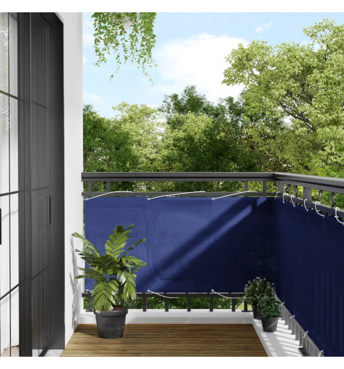 Écran de balcon bleu 75x800 cm 100% polyester oxford | Mobilier & Déco