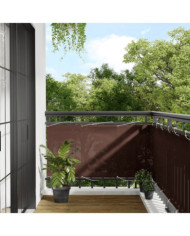 Écran de balcon marron 75x800 cm 100% polyester oxford | Mobilier & Déco