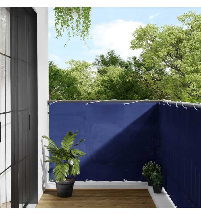 Écran de balcon bleu 120x800 cm 100% polyester oxford | Mobilier & Déco