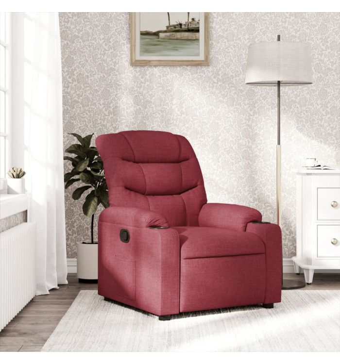 Fauteuil inclinable Rouge bordeaux Tissu | Mobilier & Déco