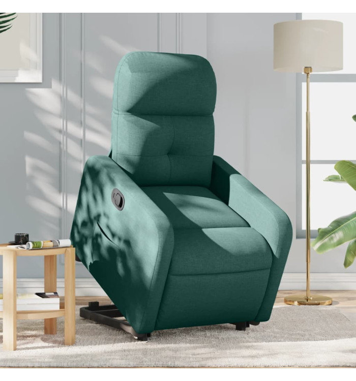 Fauteuil inclinable vert foncé tissu | Mobilier & Déco