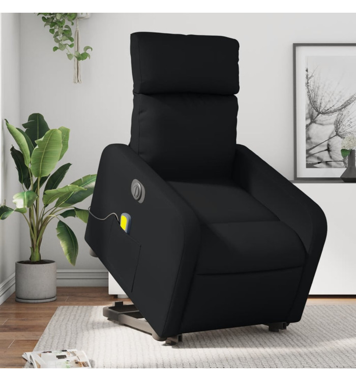 Fauteuil inclinable de massage électrique noir similicuir | Mobilier & Déco