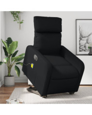 Fauteuil inclinable de massage électrique noir similicuir | Mobilier & Déco