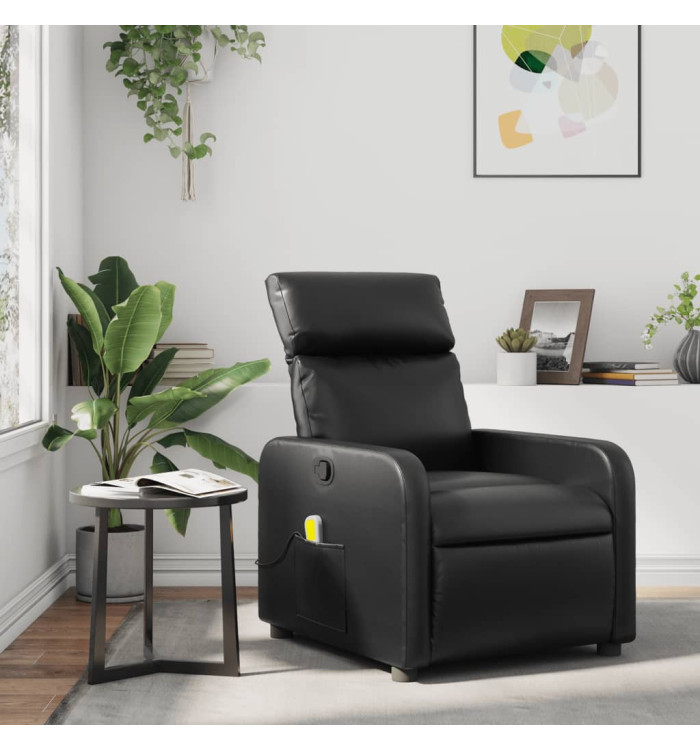 Fauteuil de massage inclinable Noir Similicuir | Mobilier & Déco