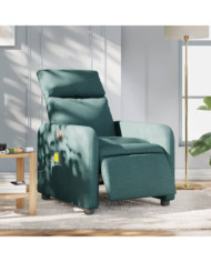 Fauteuil de massage inclinable électrique Vert foncé Tissu | Mobilier & Déco