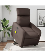 Fauteuil inclinable de massage Marron Similicuir | Mobilier & Déco