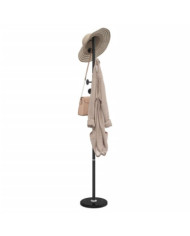 Porte-manteau noir 176 cm fer enduit de poudre | Mobilier & Déco
