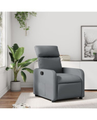 Fauteuil inclinable Gris Similicuir | Mobilier & Déco