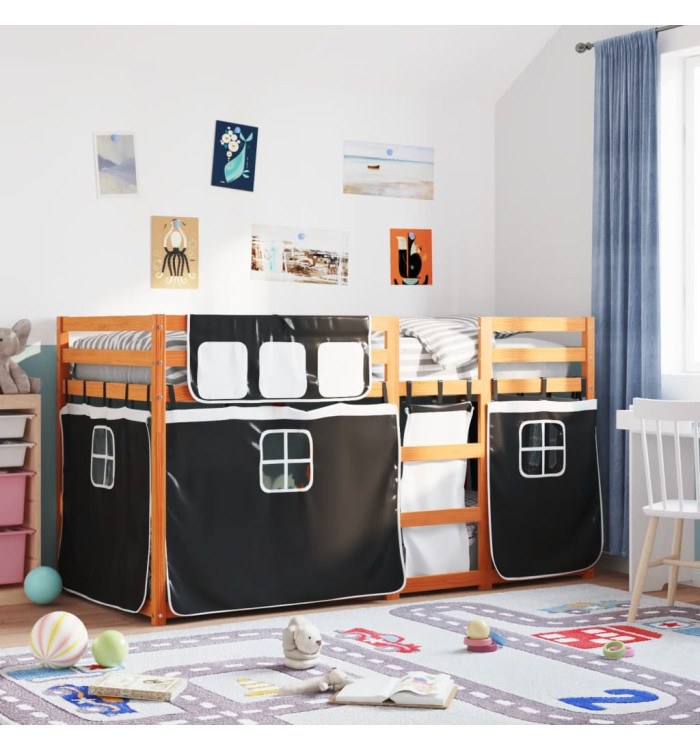 Lit superposé sans matelas 80x200 cm bois de pin massif | Mobilier & Déco