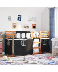 Lit superposé sans matelas 80x200 cm bois de pin massif | Mobilier & Déco