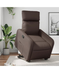 Fauteuil inclinable marron similicuir | Mobilier & Déco