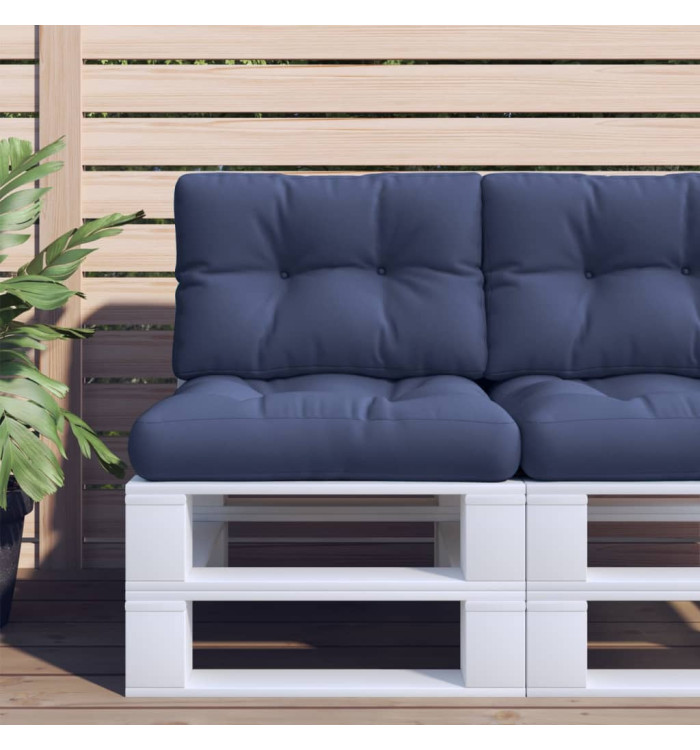 Coussin de palette bleu marine 60x40x12 cm tissu | Mobilier & Déco
