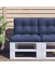 Coussin de palette bleu marine 60x40x12 cm tissu | Mobilier & Déco