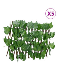 Treillis de feuille de vigne artificiel extensible5pcs 180x20cm | Mobilier & Déco