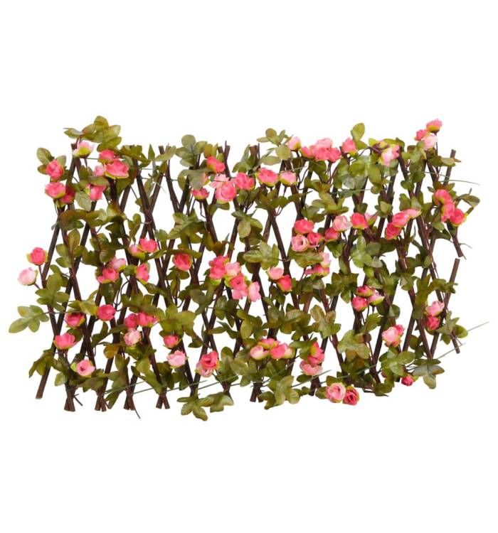  Treillis de lierre artificiel extensible rose foncé 180x20 cm | Mobilier & Déco