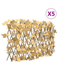  Treillis de feuille d'érable artificiel extensible 5 pcs | Mobilier & Déco